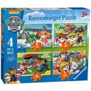 RAVENSBURGER PUZZLE 4w1 PSI PATROL 12 16 20 24 EL