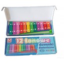 CYMBAŁKI DZWONKI 12 TONOWE DIATONICZNE KOLOROWE