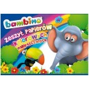 BAMBINO ZESZYT PAPIERÓW KOLOROWYCH A4 NABŁYSZCZANY