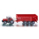 SIKU 1844 TRAKTOR MASSEY FERGUSON + PRZYCZEPA