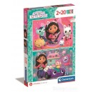 CLEMENTONI 24802 PUZZLE 2x20 EL. KOCI DOMEK GABI