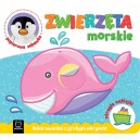ZWIERZĘTA MORSKIE KOLOROWANKA Z GRUBYM OBRYSEM NAKLEJKI AKSJOMAT