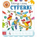 AKSJOMAT KOLORUJĘ I PISZĘ CYFERKI MALOWANKA Z NAKLEJKAMI 5+