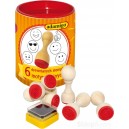 ADAMIGO DREWNIANE STEMPELKI BUŹKI 6 SZT STEMPLE PIECZĄTKI MOTYWACYJNE