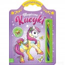 MAGICZNE KUCYKI ZACZAROWANA KREDKA KOLOROWANKA Z NAKLEJKAMI AKSJOMAT